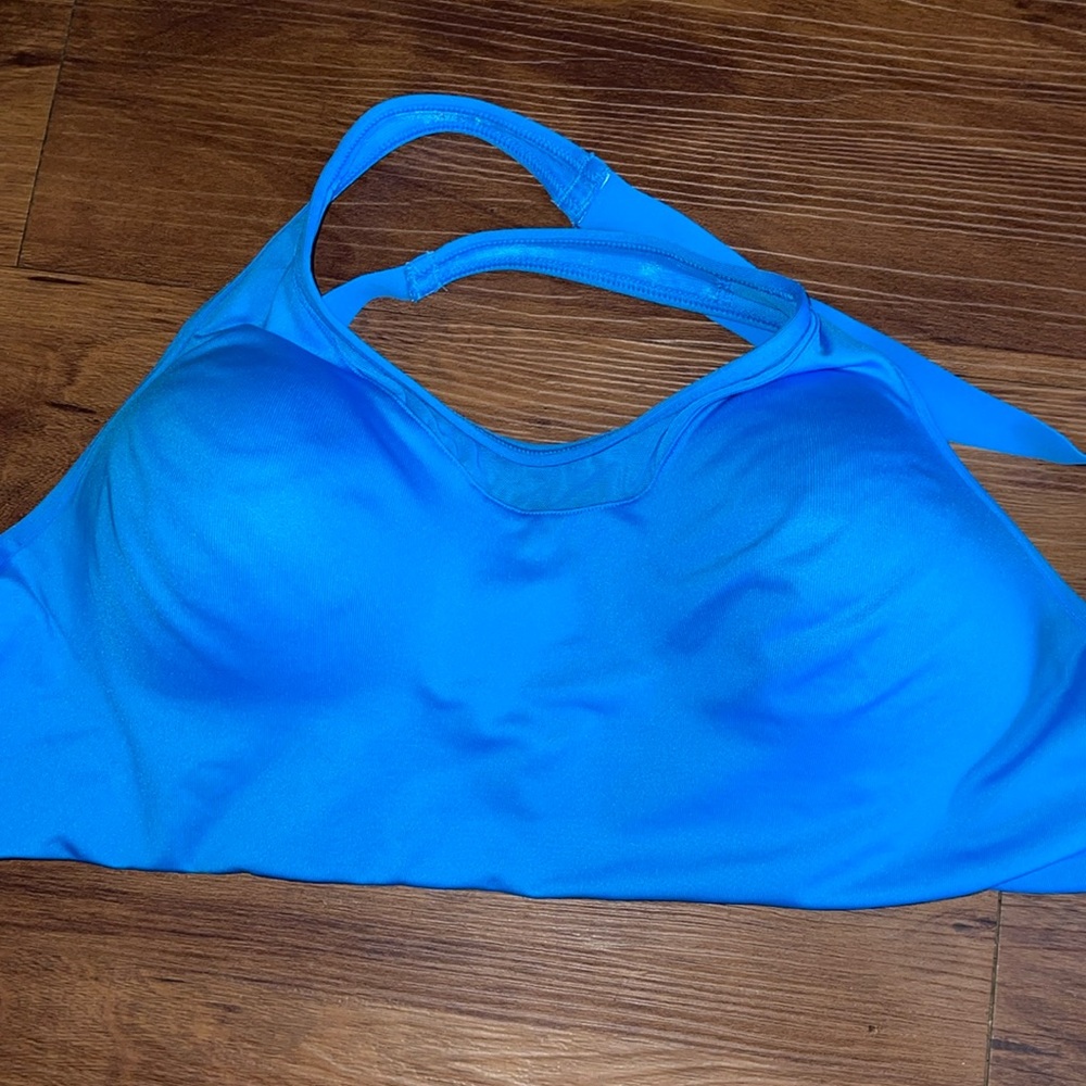 Blue PINK sports bra